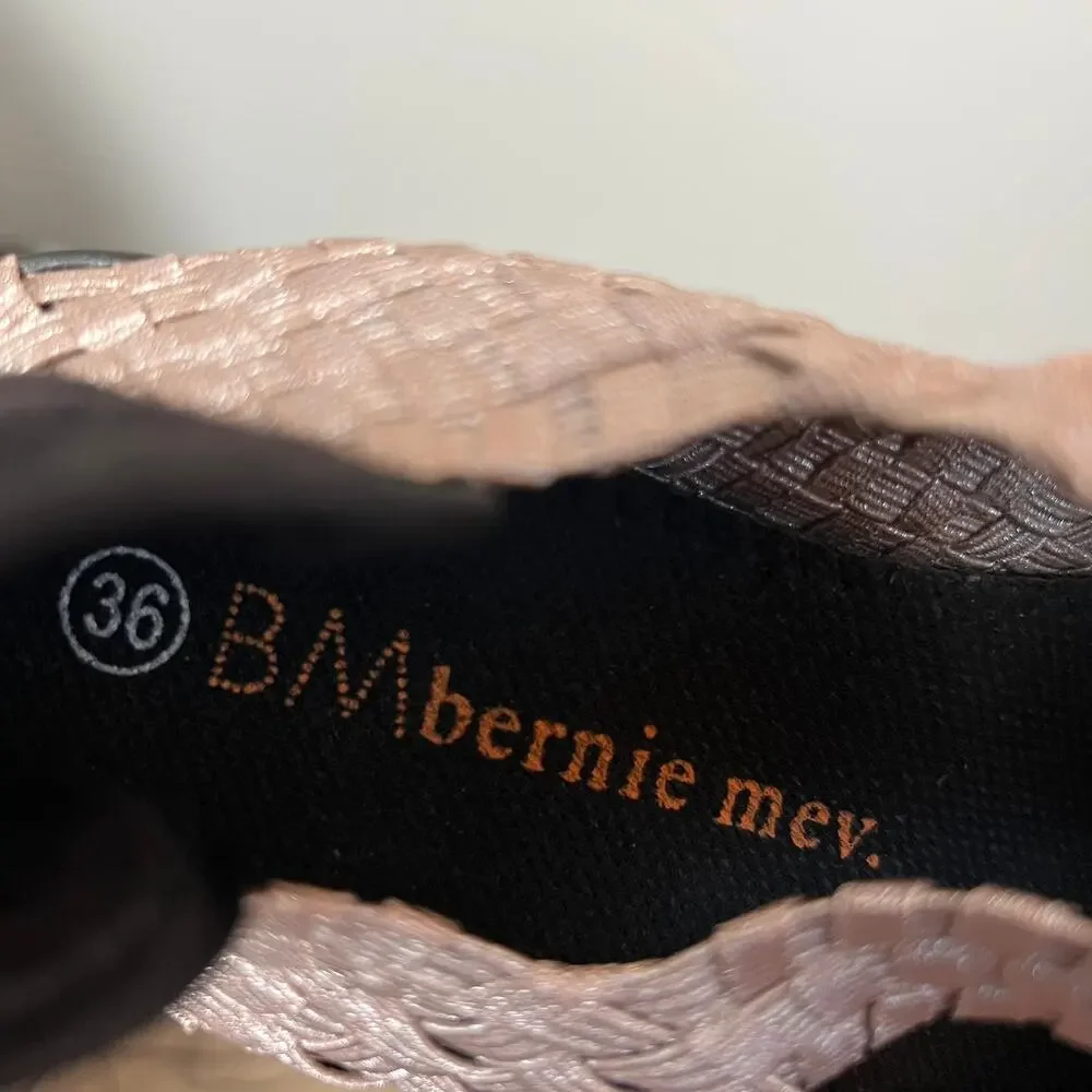 New Bernie Mev Wedge Lulia Sling Back Open Toe Wedge Shoes Size 6/36